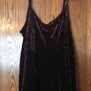 Torrid velvet burgundy camisole